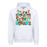 White Educator of tiny humans Urban Hoodie - RanaPortraitStore