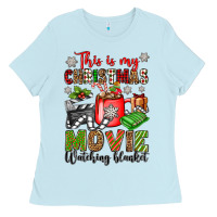This Is My Christmas Movie Watching Blanket Ladies Tee | Teevron