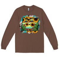 Chestnut Oregon Map Sunflower Cactus Serape Long Sleeve Tee - RanaPortraitStore