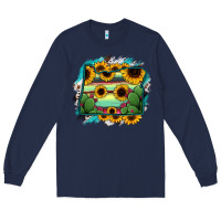 Navy Oregon Map Sunflower Cactus Serape Long Sleeve Tee - RanaPortraitStore
