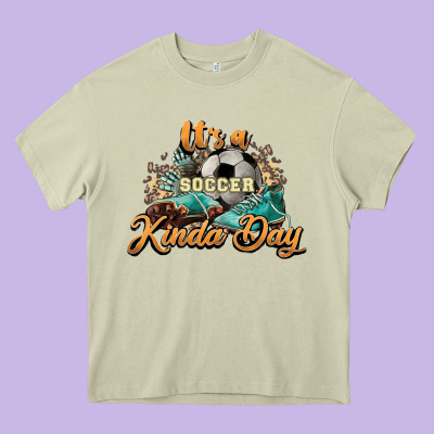 It's A Soccer Kinda Day Heavy Core Tee Designed By Howdyjamesfarm