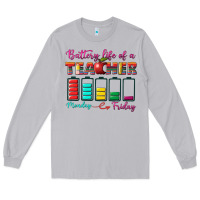 Moon Dust battery life of a teacher Long Sleeve Tee - BundleAndBundleShop