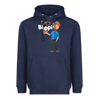 Navy Kids Cartoon Blippis funny Heavyweight Hoodie - maiPhamDesign