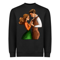 Black valentines day couple Heavyweight Sweatshirt - AdoDesignShop
