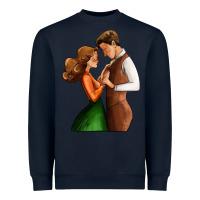 Navy valentines day couple Heavyweight Sweatshirt - AdoDesignShop