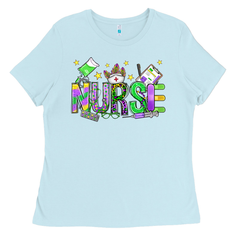 Mardi Gras Nurse Ladies Tee by OliviaCreatesArt | Teevron