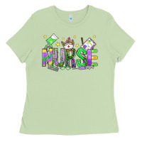 Matcha mardi gras nurse Ladies Tee - OliviaCreatesArt