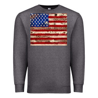 Charcoal Heather American flag leopard cowhide Premium Sweatshirt - JahusDesignShop
