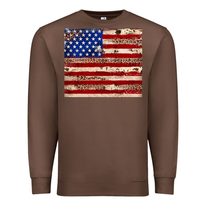 American Flag Leopard Cowhide Premium Sweatshirt by JahusDesignShop | Teevron