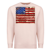 Pale Pink American flag leopard cowhide Premium Sweatshirt - JahusDesignShop