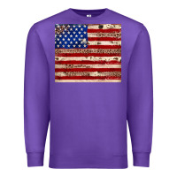 Purple American flag leopard cowhide Premium Sweatshirt - JahusDesignShop