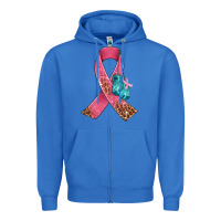True Royal cancer ribbon and boxing gloves Zipper Hoodie - AdoDesignShop