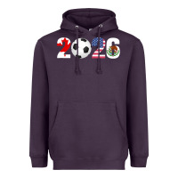 Plum North America 2026 Football  Canada USA Mexico Soccer Heavyweight Hoodie - maiPhamDesign