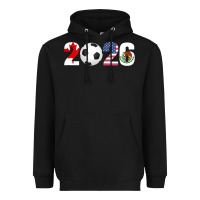 Black North America 2026 Football  Canada USA Mexico Soccer Heavyweight Hoodie - maiPhamDesign