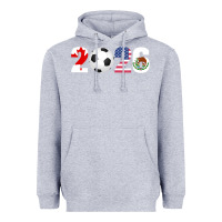 Heather Grey North America 2026 Football  Canada USA Mexico Soccer Heavyweight Hoodie - maiPhamDesign