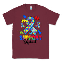 Burgundy support squad autism Classic Tee - CowGirlArtShop