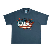 Midnight Navy all american papa Urban Heavy Tee - FaDigitalArtStudio