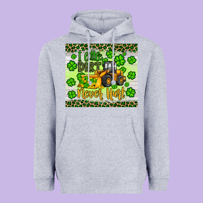 A Little Dirt Never Hurt St Patrick S Bulldozer Heavyweight Hoodie Designed By Jahusdesignshop