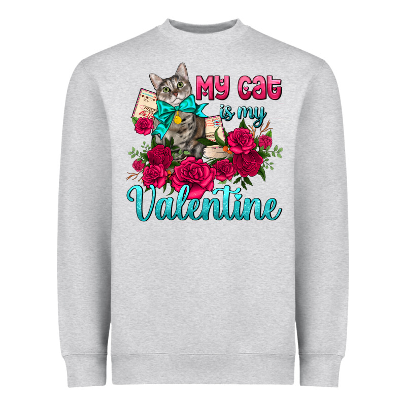 My Cat Is My Valentine Heavyweight Sweatshirt by AdoDesignShop | Teevron