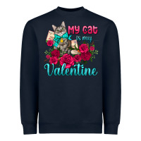 Navy my cat is my valentine Heavyweight Sweatshirt - AdoDesignShop