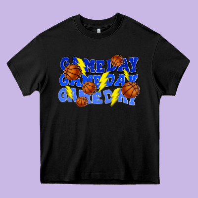 Game Day Game Day Game Day Lightning Bolt Heavy Core Tee Designed By Howdyjamesfarm