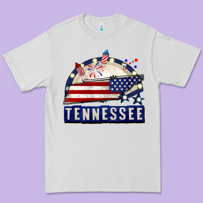 Tennessee 4th Of July Premium Tee Designed By Cowgirlartshop