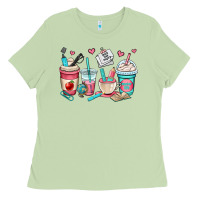 Matcha teacher coffee cups Ladies Tee - OliviaCreatesArt