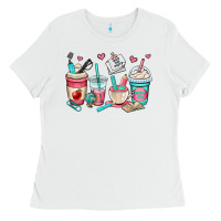 White teacher coffee cups Ladies Tee - OliviaCreatesArt