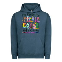 Pigment Midnight Navy I'm ready for fifth grade but is it ready for me Urban Hoodie - RanaPortraitStore