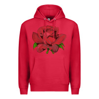 Cardinal Oklahoma Rose Illustrations Premium Hoodie - LillyAllenDesigns