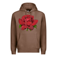 Chestnut Oklahoma Rose Illustrations Premium Hoodie - LillyAllenDesigns