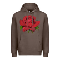 Coffee Oklahoma Rose Illustrations Premium Hoodie - LillyAllenDesigns