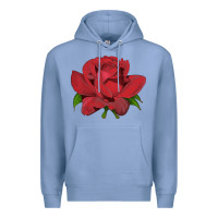 Colony Blue Oklahoma Rose Illustrations Premium Hoodie - LillyAllenDesigns