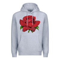 Heather Grey Oklahoma Rose Illustrations Premium Hoodie - LillyAllenDesigns