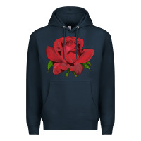 Navy Oklahoma Rose Illustrations Premium Hoodie - LillyAllenDesigns