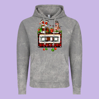 Christmas Cassette Vintage Hoodie Designed By Fadigitalartstudio