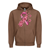 Chestnut pink cancer ribbon Zipper Hoodie - AdoDesignShop