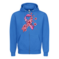 True Royal pink cancer ribbon Zipper Hoodie - AdoDesignShop