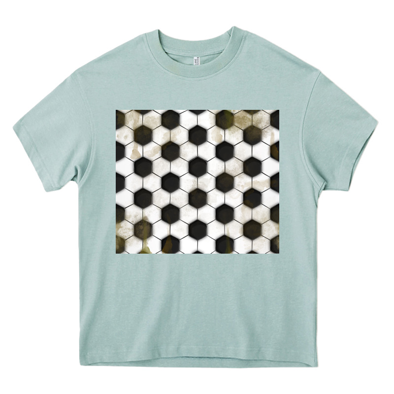 Distressed Soccer Pattern Heavy Core Tee by TumblerDesignByShophia | Teevron