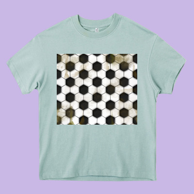 Distressed Soccer Pattern Heavy Core Tee Designed By Tumblerdesignbyshophia