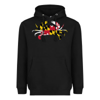 Black Maryland Crab State Pride Flag Heavyweight Hoodie - maiPhamDesign