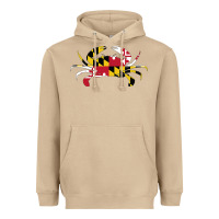 Mushroom Maryland Crab State Pride Flag Heavyweight Hoodie - maiPhamDesign