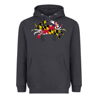 Smoke Maryland Crab State Pride Flag Heavyweight Hoodie - maiPhamDesign