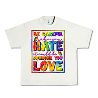 Pistachio Be careful who you hate it could be someone you Urban Heavy Tee - FaDigitalArtStudio