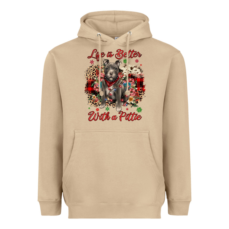 Christmas Life Is Better With A Pittie Heavyweight Hoodie by JahusDesignShop | Teevron