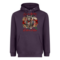 Plum Christmas life is better with a pittie Heavyweight Hoodie - JahusDesignShop