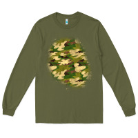 Army Green camouflage patch 3 Long Sleeve Tee - BundleAndBundleShop