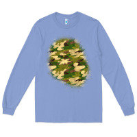Colony Blue camouflage patch 3 Long Sleeve Tee - BundleAndBundleShop