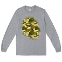 Heather Grey camouflage patch 3 Long Sleeve Tee - BundleAndBundleShop