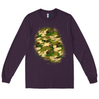 Plum camouflage patch 3 Long Sleeve Tee - BundleAndBundleShop